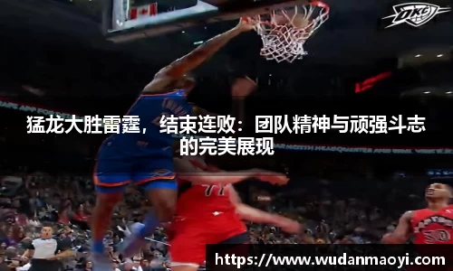 猛龙大胜雷霆，结束连败：团队精神与顽强斗志的完美展现